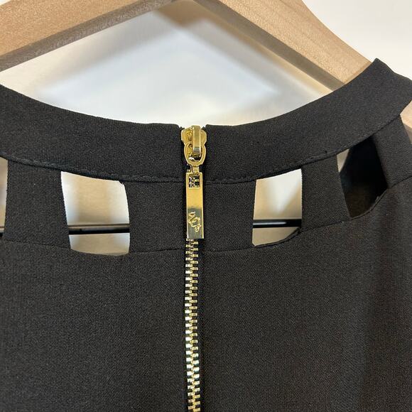 Eliza J Cutout Bi-Stretch Flare Sheath Dress Black Women’s Size 8 - NWT - Picture 9 of 11